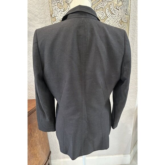 Kasper Womens Dark Gray Polyester Blend Blazer Jacket Size 10 - Picture 3 of 10